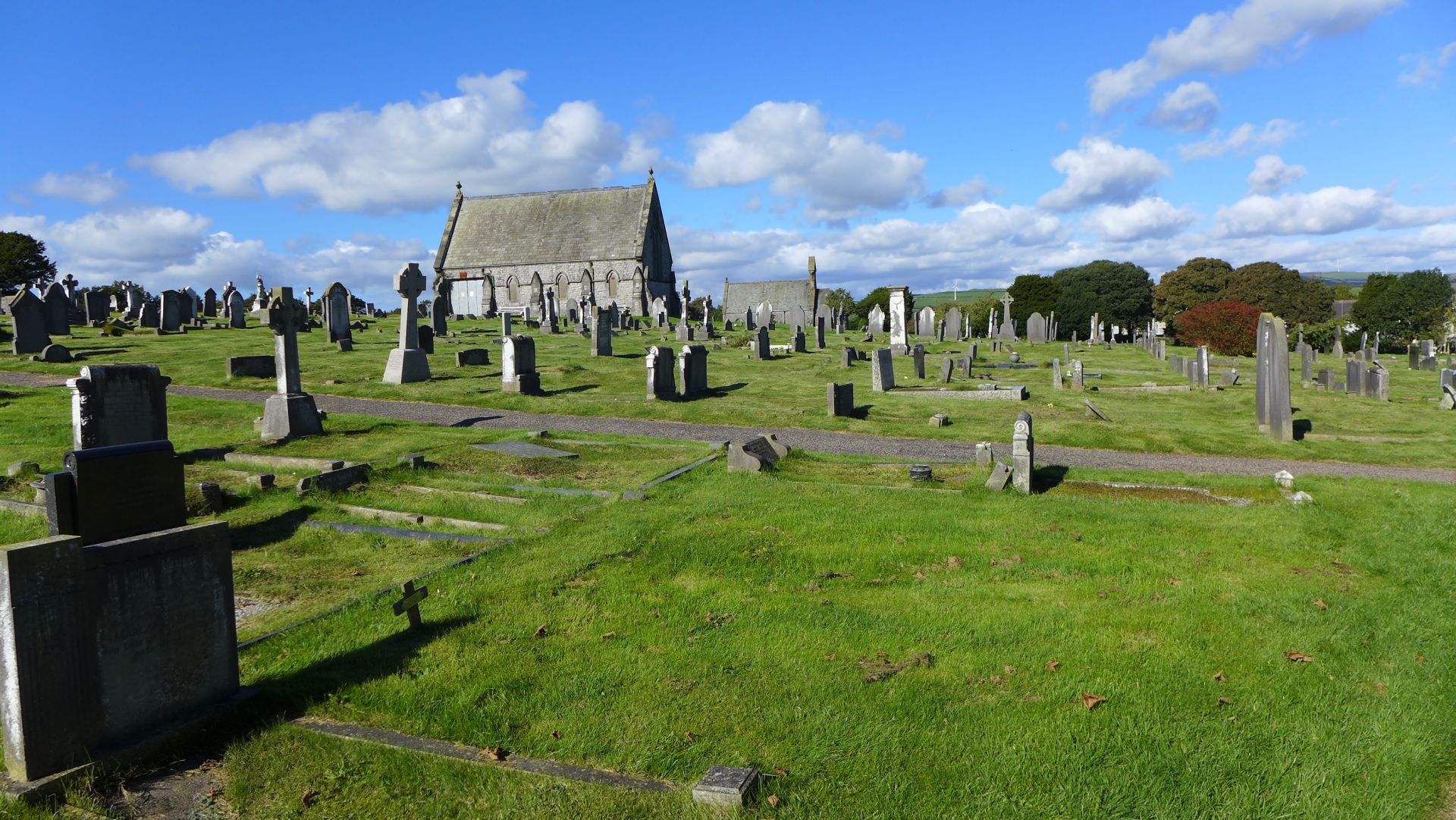 View across Dalton Cemetery